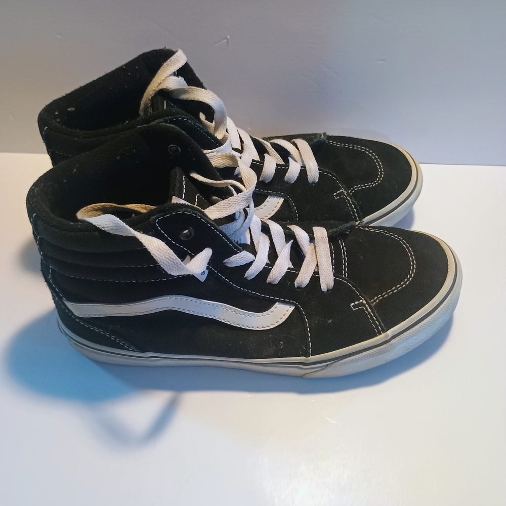 Vans Kids Black and White Sneakers